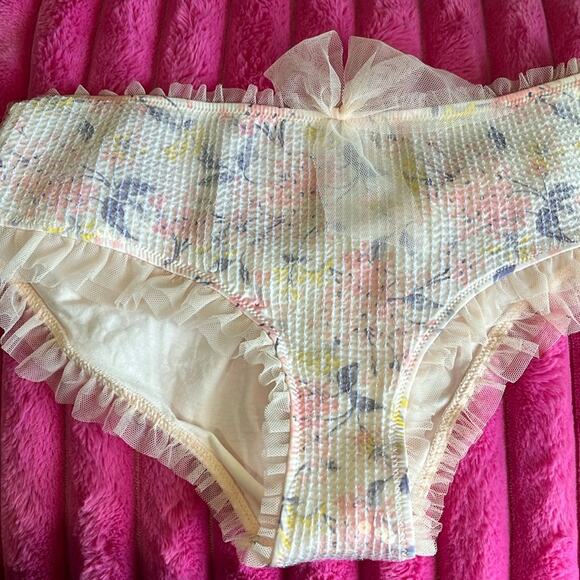 Victoria's Secret Dream Angel Darling Pink Floral Sequin Panty Hip Hugger Medium - Picture 2 of 8